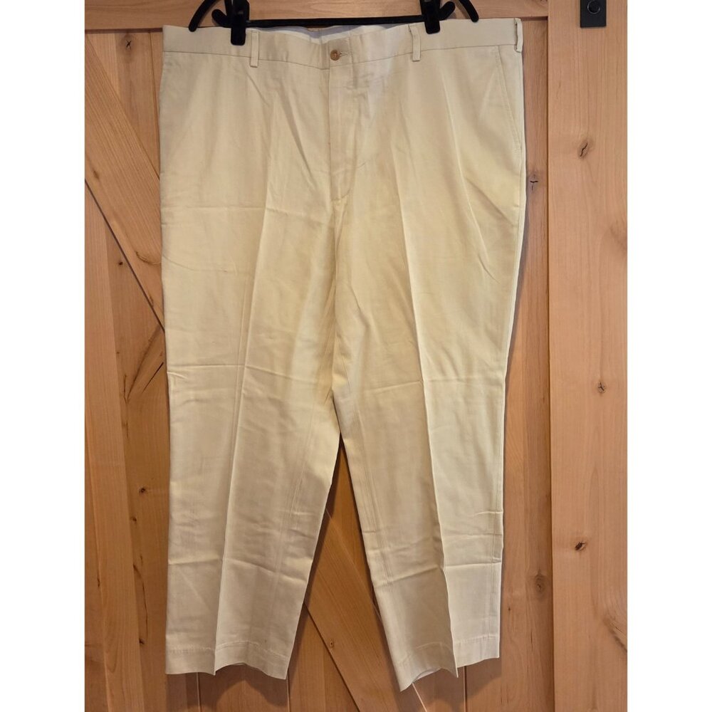 New! Men 44x30 Tan Slim Fit Khakis 100% Cotton The Holmes Store All American USA